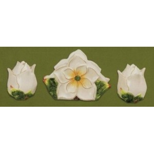 ABCHomeCollection 3 Piece Gardenia Salt and Pepper Set with Napkin older ABCM1938